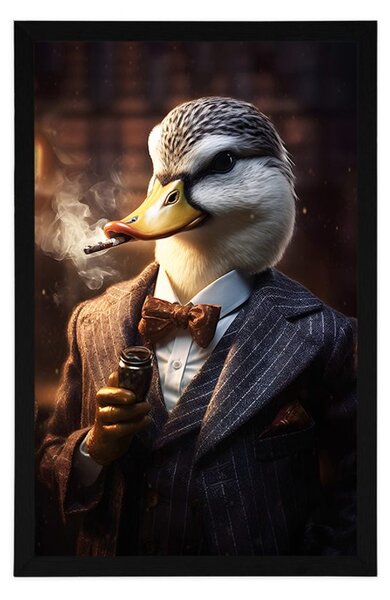 Plakat životinja gangster patak