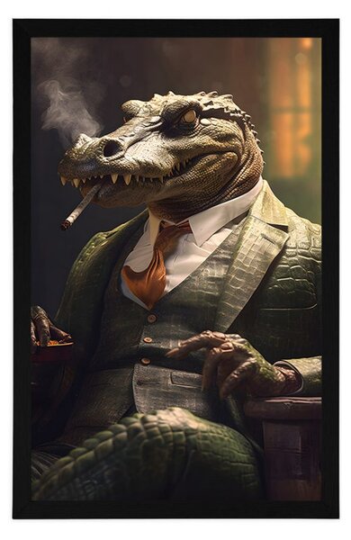 Plakat životinja gangster krokodil