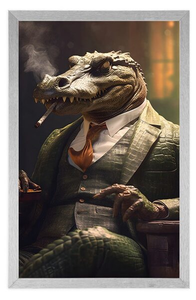 Plakat životinja gangster krokodil