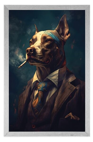 Plakat životinja gangster pas