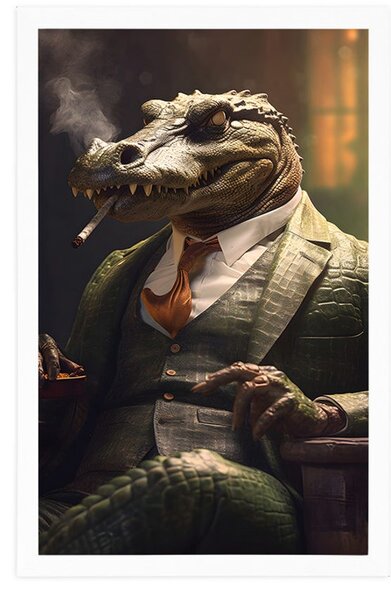 Plakat životinja gangster krokodil
