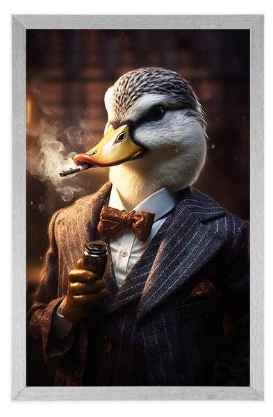 Plakat životinja gangster patak