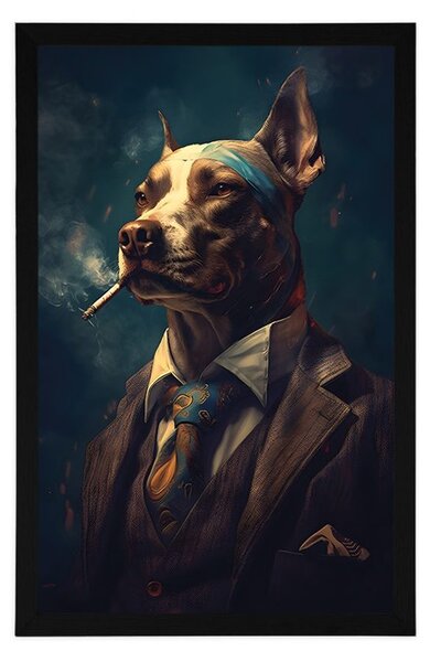 Plakat životinja gangster pas