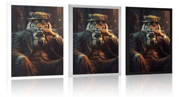 Plakat životinja gangster tigar
