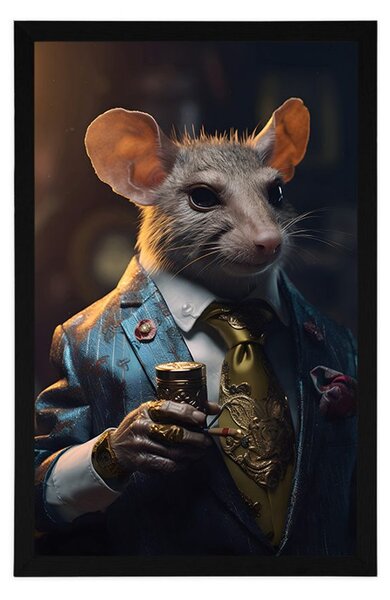 Plakat životinja gangster štakor