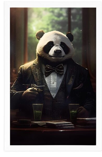 Plakat životinja gangster panda