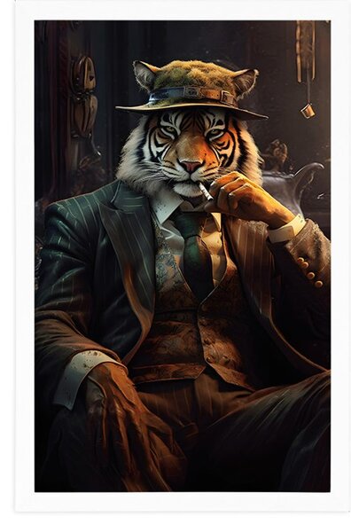 Plakat životinja gangster tigar