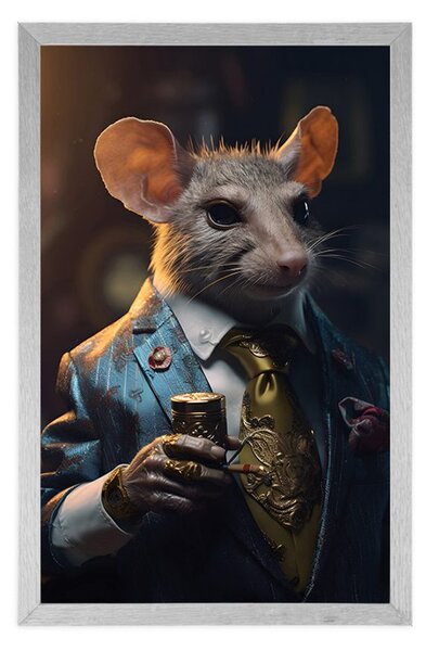 Plakat životinja gangster štakor