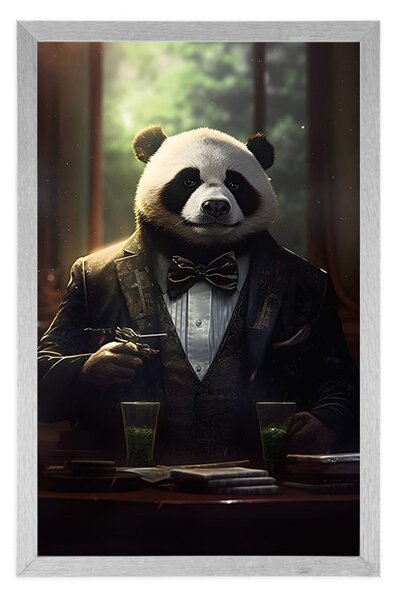 Plakat životinja gangster panda