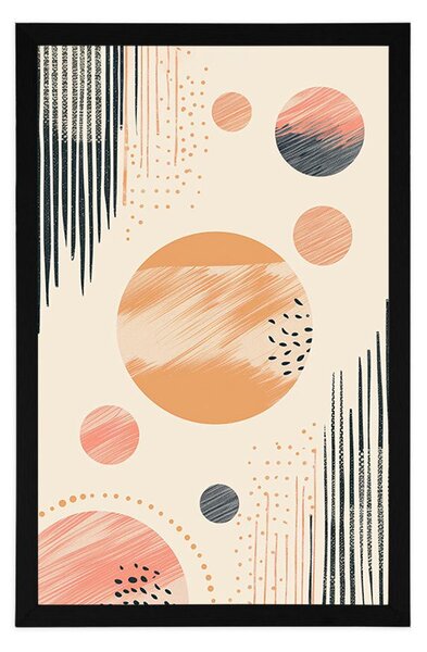Plakat elegantni krugovi Peach Fuzz