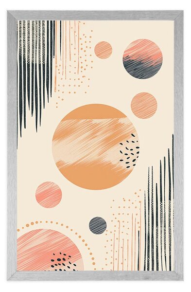 Plakat elegantni krugovi Peach Fuzz