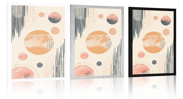 Plakat elegantni krugovi Peach Fuzz
