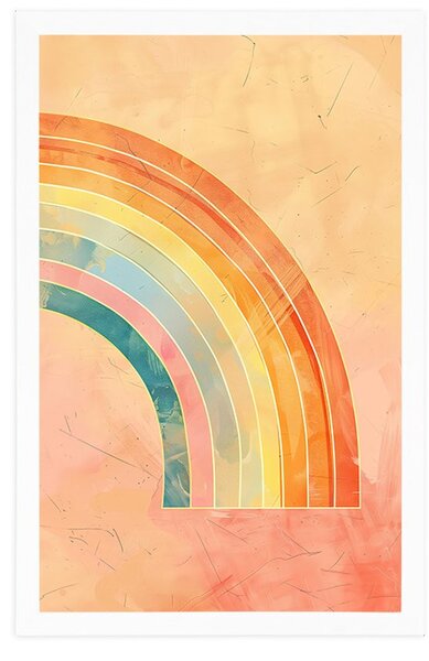 Plakat minimalistička duga Peach Fuzz