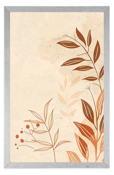 Plakat minimalistički listovi Peach Fuzz