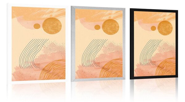 Plakat moderni uzorci Peach Fuzz