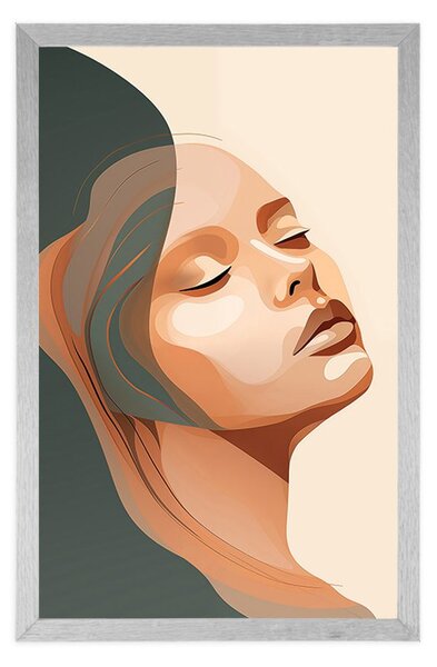 Plakat ljepota žene Peach Fuzz