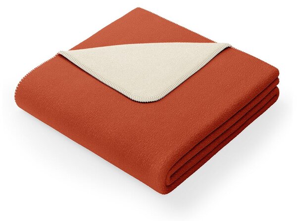 Narančasta deka s dodatkom pamuka AmeliaHome Virkkuu, 150 x 200 cm