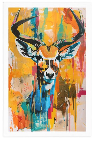 Plakat antilope poput slike na platnu