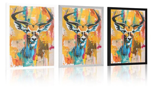Plakat antilope poput slike na platnu