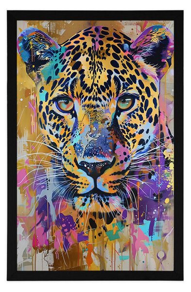 Plakat leoparda poput slike na platnu