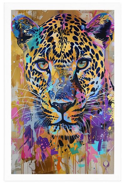 Plakat leoparda poput slike na platnu