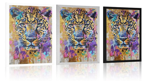 Plakat leoparda poput slike na platnu