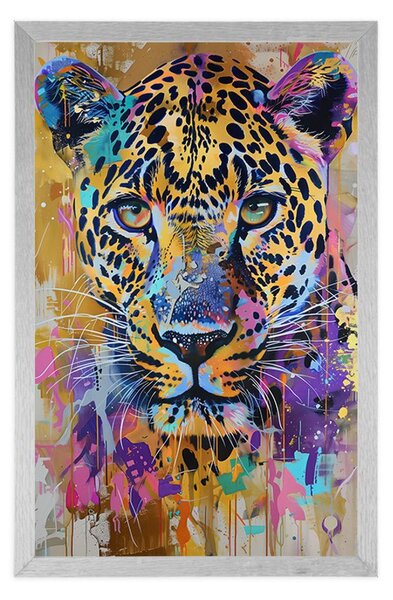 Plakat leoparda poput slike na platnu