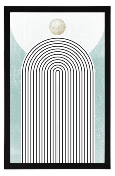Plakat moderna plava duga Mid-Century