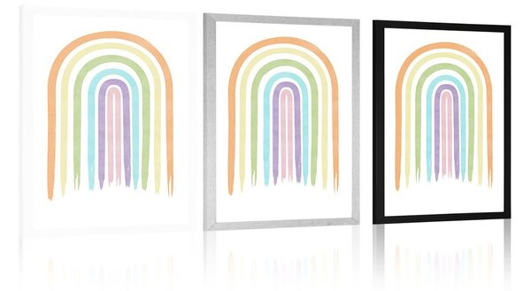 Plakat pastelna duga Mid-Century