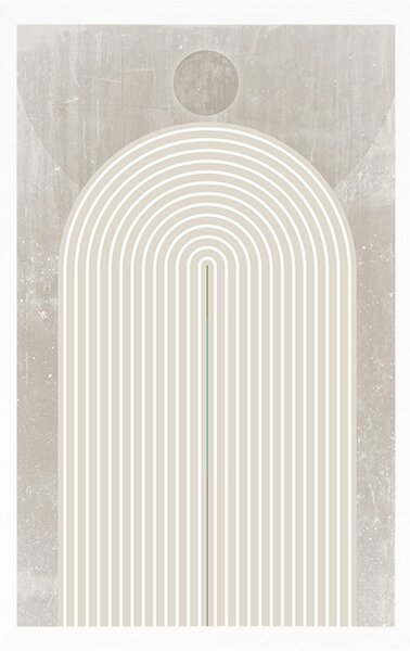 Plakat moderna bež duga Mid-Century