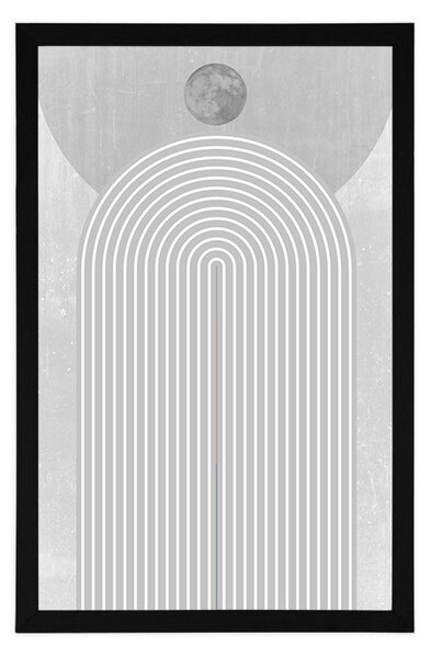 Plakat moderna siva duga Mid-Century