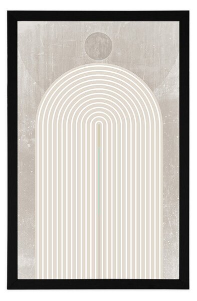 Plakat moderna bež duga Mid-Century