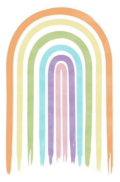 Plakat pastelna duga Mid-Century