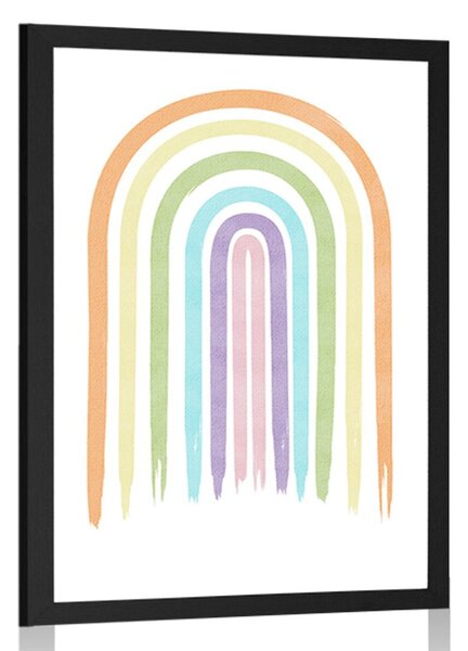 Plakat pastelna duga Mid-Century
