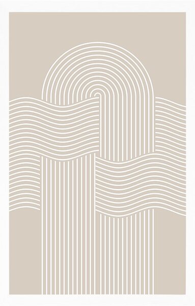 Plakat trendi duga boje pijeska Mid-Century