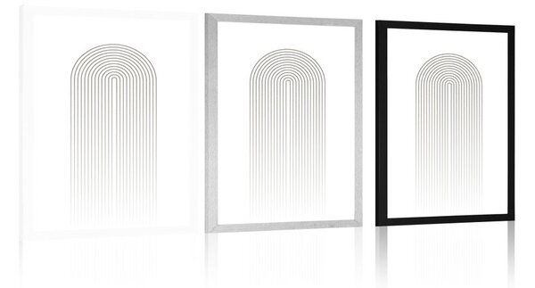 Plakat minimalistička duga Mid-Century