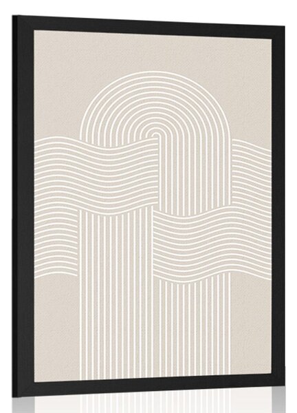 Plakat trendi duga boje pijeska Mid-Century