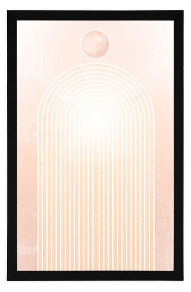 Plakat moderna duga boje breskve Mid-Century