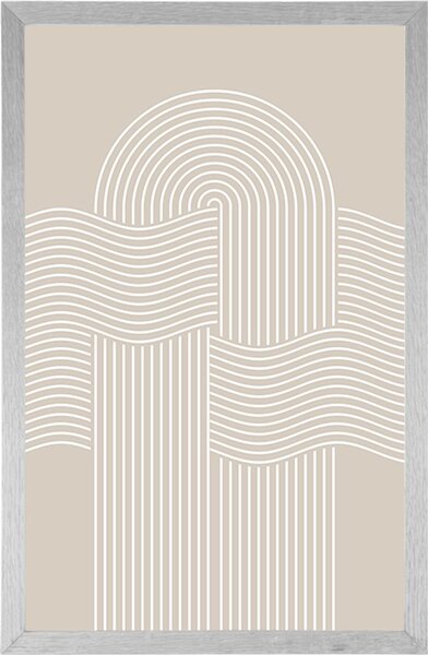 Plakat trendi duga boje pijeska Mid-Century