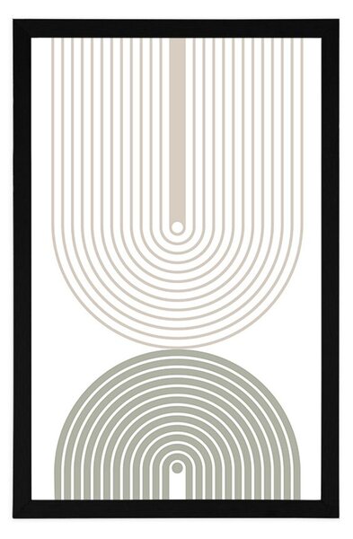 Plakat minimalističke duge Mid-Century