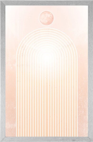 Plakat moderna duga boje breskve Mid-Century