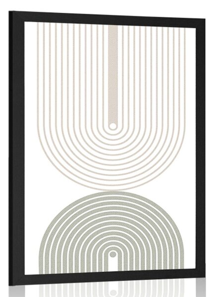 Plakat minimalističke duge Mid-Century