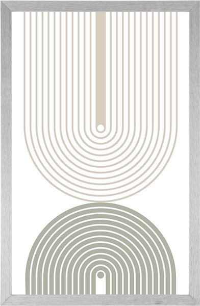 Plakat minimalističke duge Mid-Century