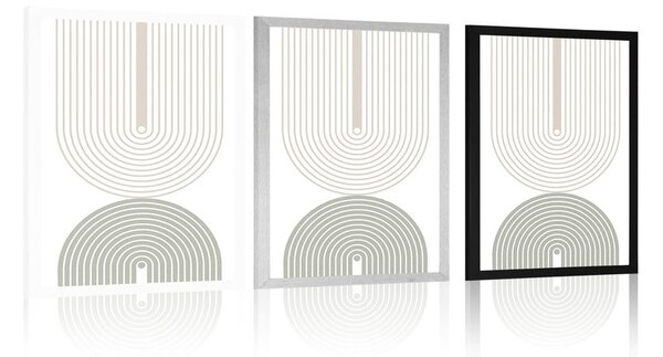 Plakat minimalističke duge Mid-Century