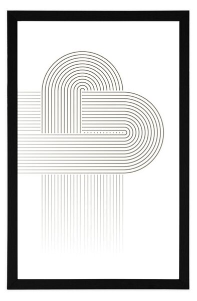 Plakat isprepletene duge Mid-Century
