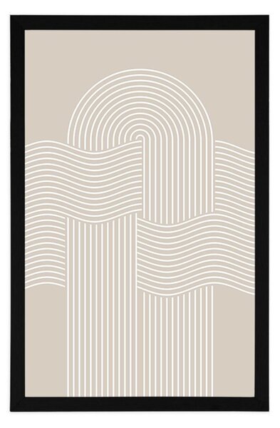 Plakat trendi duga boje pijeska Mid-Century