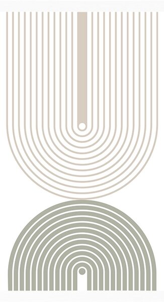 Plakat minimalističke duge Mid-Century