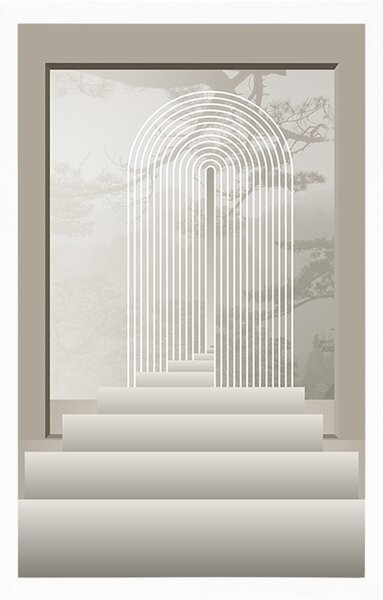 Plakat stepenice do raja Mid-Century