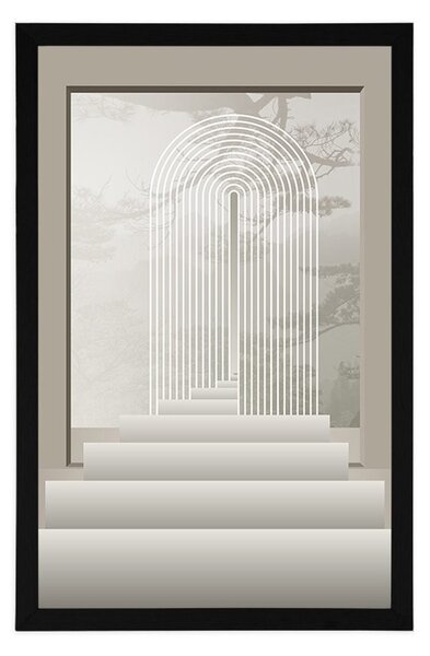 Plakat stepenice do raja Mid-Century