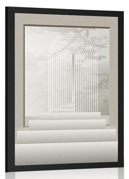 Plakat stepenice do raja Mid-Century